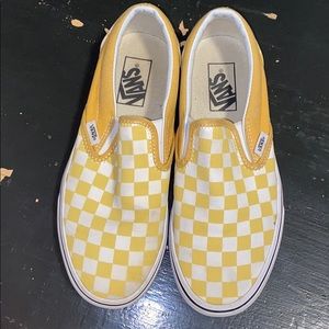yellow checkered vans